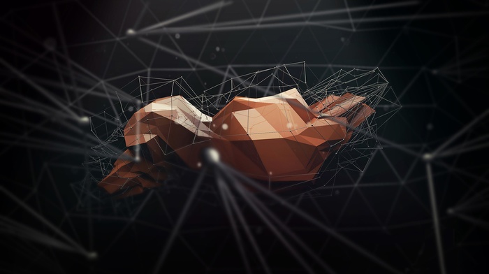 low poly, render, wireframe