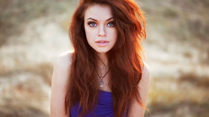 redhead, girl, blue eyes