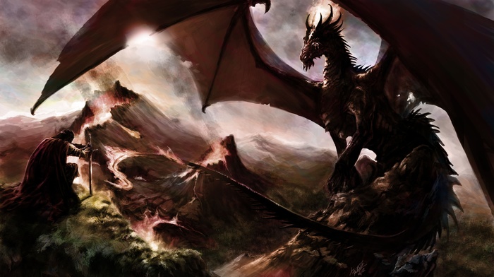 fantasy art, dragon