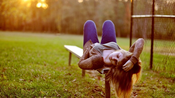 girl, jeans, girl outdoors, brunette