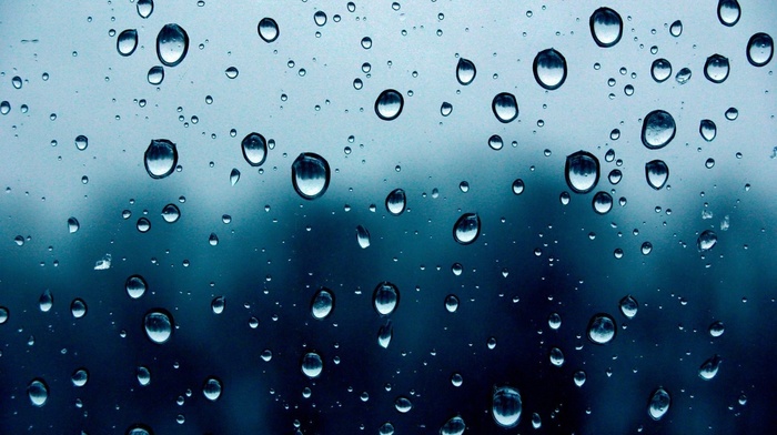 texture, drops, water, window, macro, photo, rain, mood