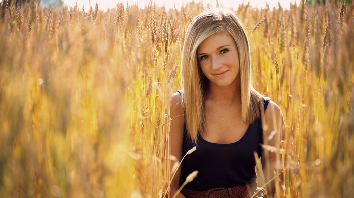 smiling, blonde