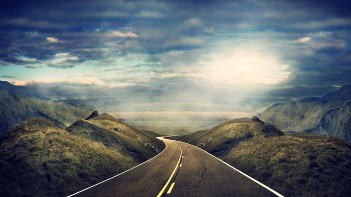 landscape, road