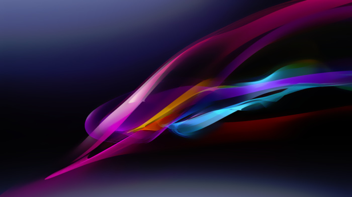 colorful, waveforms, abstract, digital art
