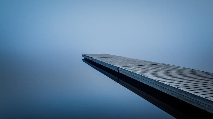 lake, pier, simple background