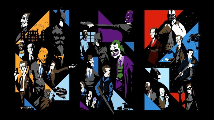 Bane, Two, face, Heath Ledger, Catwoman, The Dark Knight, Joker, The Dark Knight Rises, Batman, video games, Scarecrow character, movies, Batman Begins