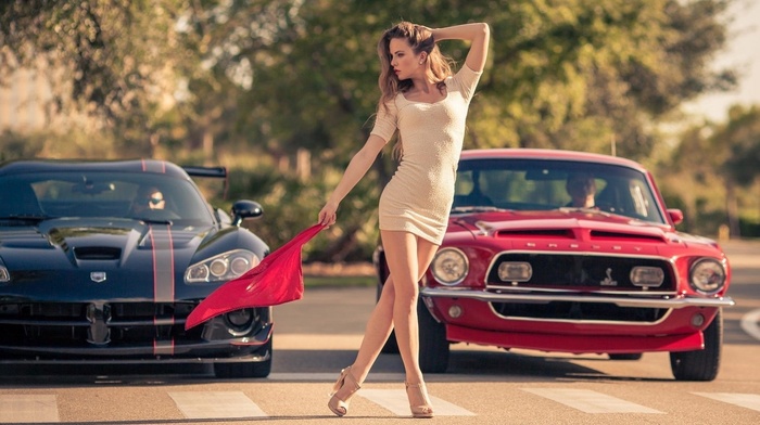 legs, girl, dress, girl with cars