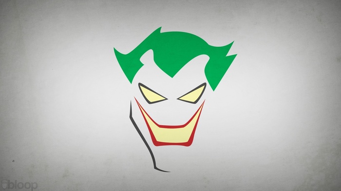 simple background, Joker, Blo0p, DC Comics, Batman, minimalism