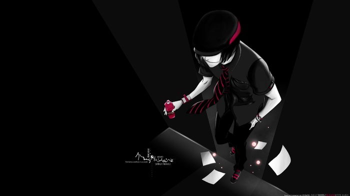 anime boys, Bleach, selective coloring, Hirako Shinji, simple background
