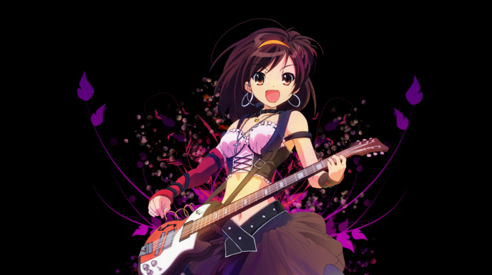 suzumiya haruhi, the melancholy of haruhi suzumiya, guitar