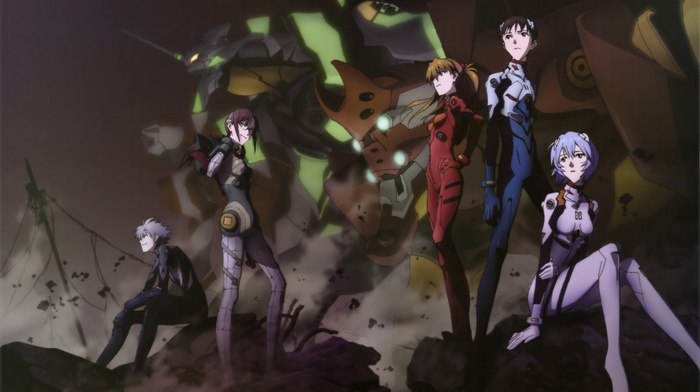 Ayanami Rei, Ikari Shinji, Kaworu Nagisa, Asuka Langley Soryu, Makinami Mari Illustrious, Neon Genesis Evangelion