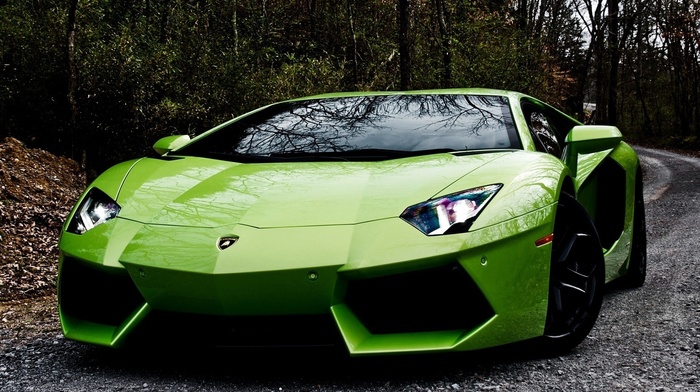 Lamborghini, green cars, car