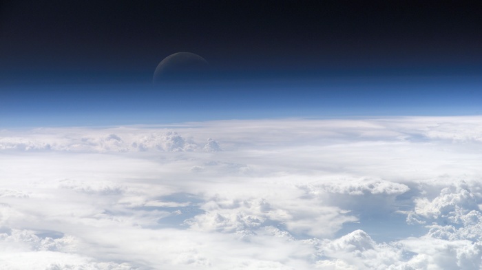 space, atmosphere, clouds, planet