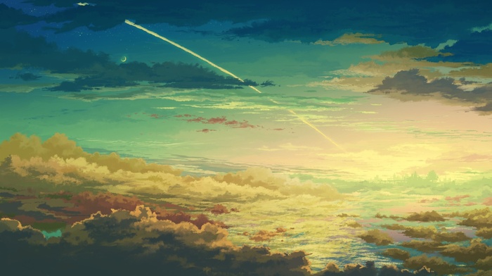 artwork, sky, landscape