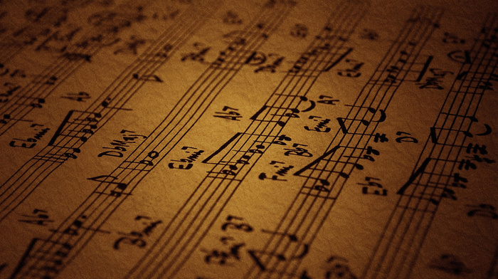 macro, music, paper