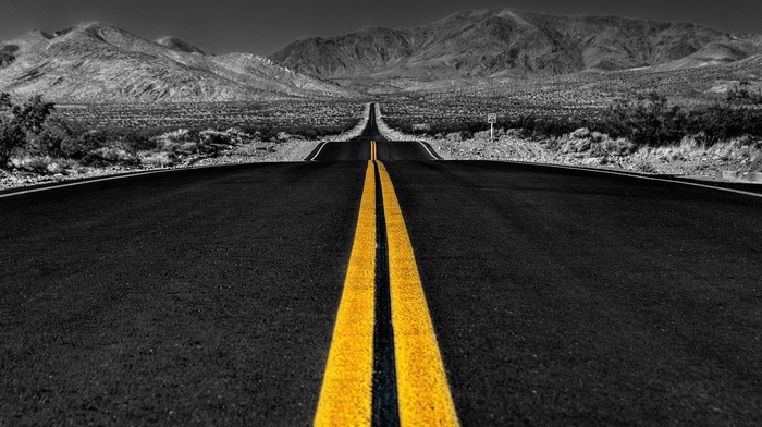 black, road