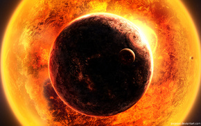 planet, space, digital art