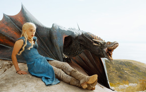 Daenerys Targaryen, dragon, Game of Thrones, Emilia Clarke