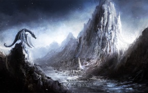 fantasy art, video games, dragon, The Elder Scrolls V Skyrim