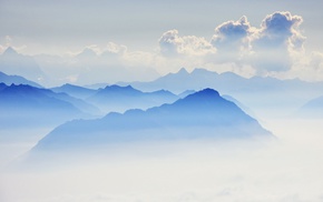 blue, clouds, simple background, simple