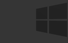 Microsoft Windows, dark, Windows 8, logo, gray