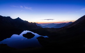 blue, mountain