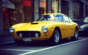 Ferrari, yellow cars, vintage, car