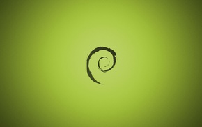 Debian, green, Linux