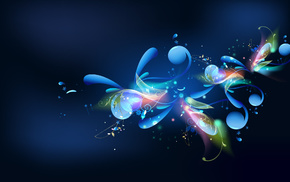 3D, blue
