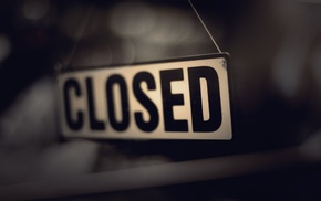 signs, depth of field, closed