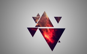 minimalism, triangle, geometry, nebula