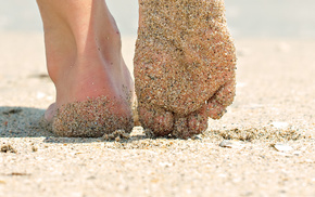 barefoot, stunner, beach