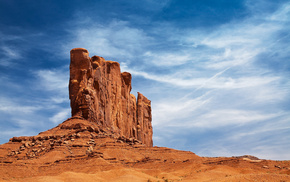 valley, sky, nature, rock