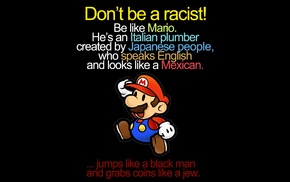 humor, black background, Super Mario