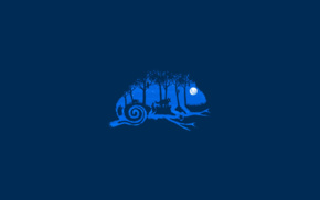 animals, minimalism, blue