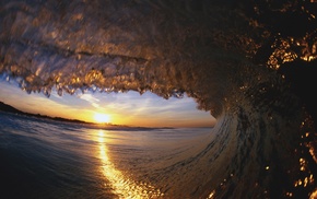 wave, summer, surf, splash, Sun