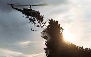 World War Z, helicopters, zombies, movies