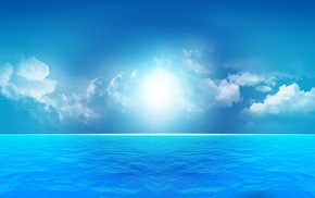 clouds, water, 3D