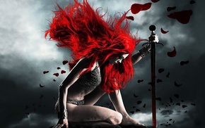 redhead, sword