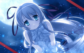 anime girls, Demonbane, moon, visual novel, Al Azif, anime