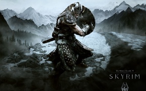 The Elder Scrolls V Skyrim, fantasy art, video games, dragon