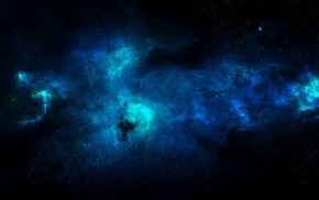 nebula, space art, stars