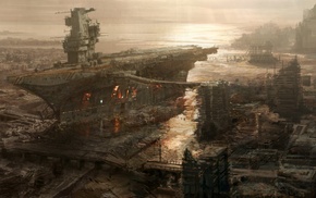 fantasy, water, ship