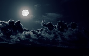 night, moon, fantasy