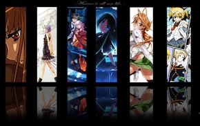 anime, Medaka Box, Spice and Wolf, Holo, Ouma Shu, Miyamoto Rei
