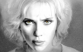 Scarlett Johansson, monochrome
