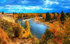 river, landscape, nature