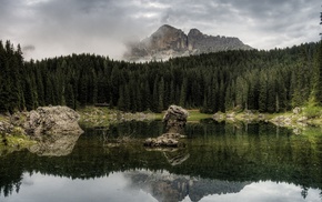 reflection, lake, nature, landscape