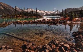 nature, landscape, lake, HDR