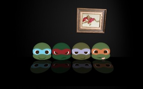 Teenage Mutant Ninja Turtles, dark, minimalism